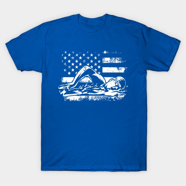 Swimming USA T-Shirt by AngelBeez29